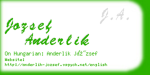 jozsef anderlik business card